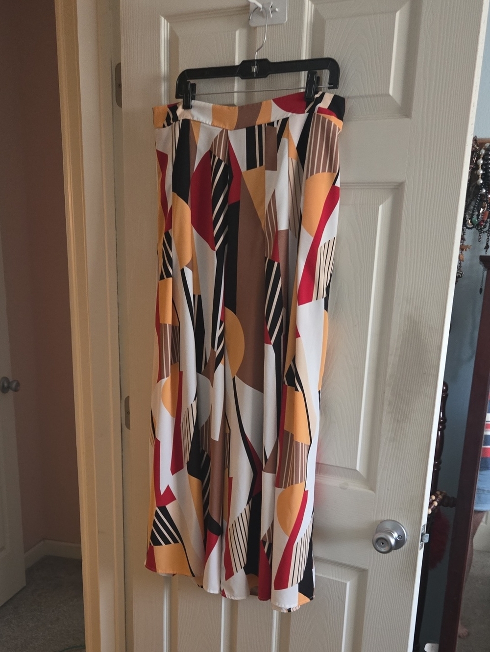 SHEIN Multicolor Geo-Print Wide Leg Palazzo Pants